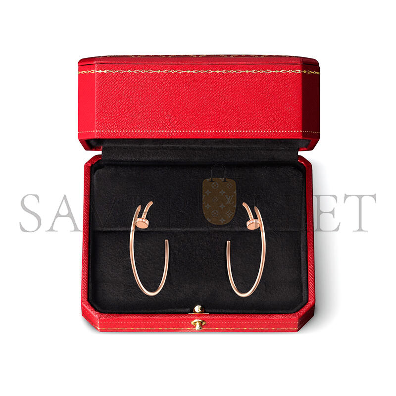 CARTIER JUSTE UN CLOU HOOP EARRINGS, LARGE MODEL, DIAMONDS B8301212